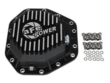 Load image into Gallery viewer, aFe Power Pro Ser Rear Diff Cover Black w/Mach Fins 2017 Ford Diesel Trucks V8-6.7L(td) Dana M275-14 aFe AFE46-70352