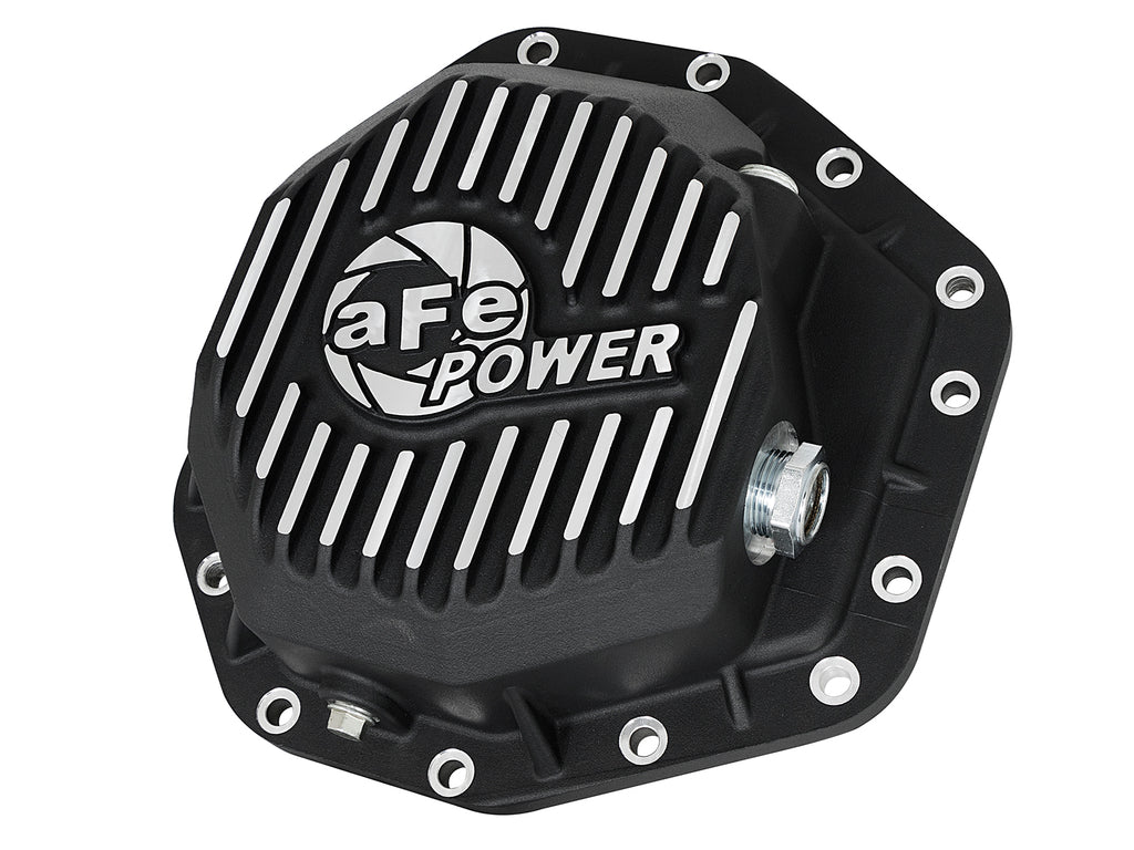 aFe Power Pro Ser Rear Diff Cover Black w/Mach Fins 2017 Ford Diesel Trucks V8-6.7L(td) Dana M275-14 aFe AFE46-70352