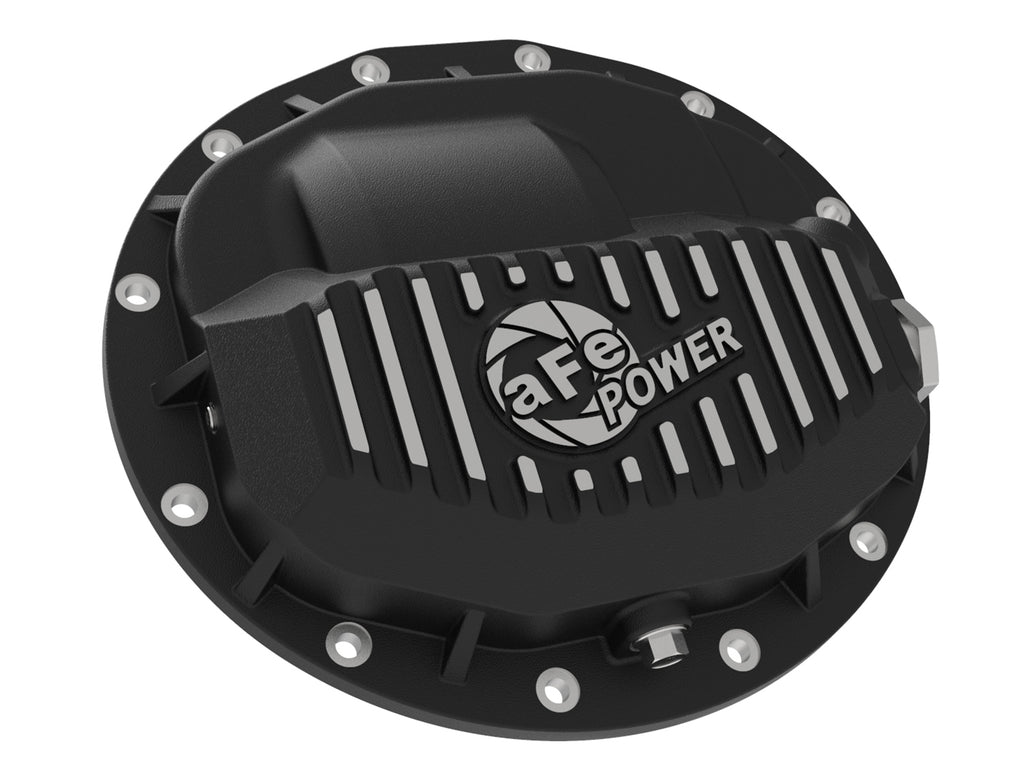 aFe Power Pro Series Rear Differential Cover Black w/ Machined Fins 13-18 RAM Diesel Trucks L6-6.7L aFe AFE46-70402