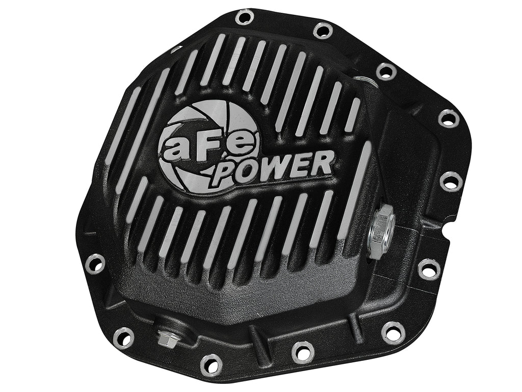 aFe Power Rear Diff Cover Black w/Machined Fins 17 Ford F-350/F-450 6.7L (td) Dana M300-14 (Dually) aFe AFE46-70382