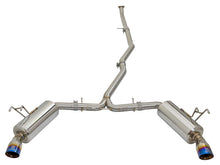 Load image into Gallery viewer, aFe POWER Takeda 16-17 Honda Civic I4-1.5L (t) 2.5-2.25in 304 SS CB Dual-Exit Exhaust Blue Tips aFe AFE49-36615-L