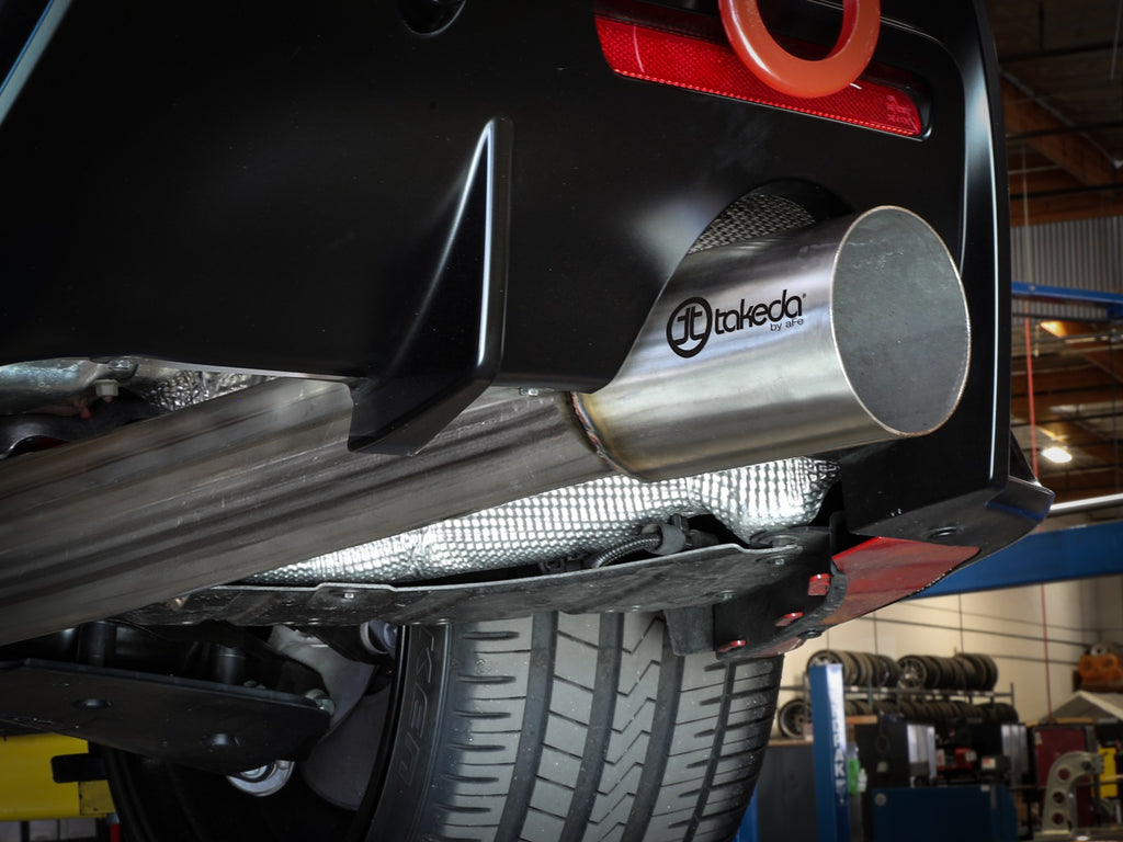 aFe POWER Takeda 2020 Toyota Supra L6-3.0L (t) 3.5in 304 SS CB Exhaust 4in Brushed Finish Tip aFe AFE49-36045-H