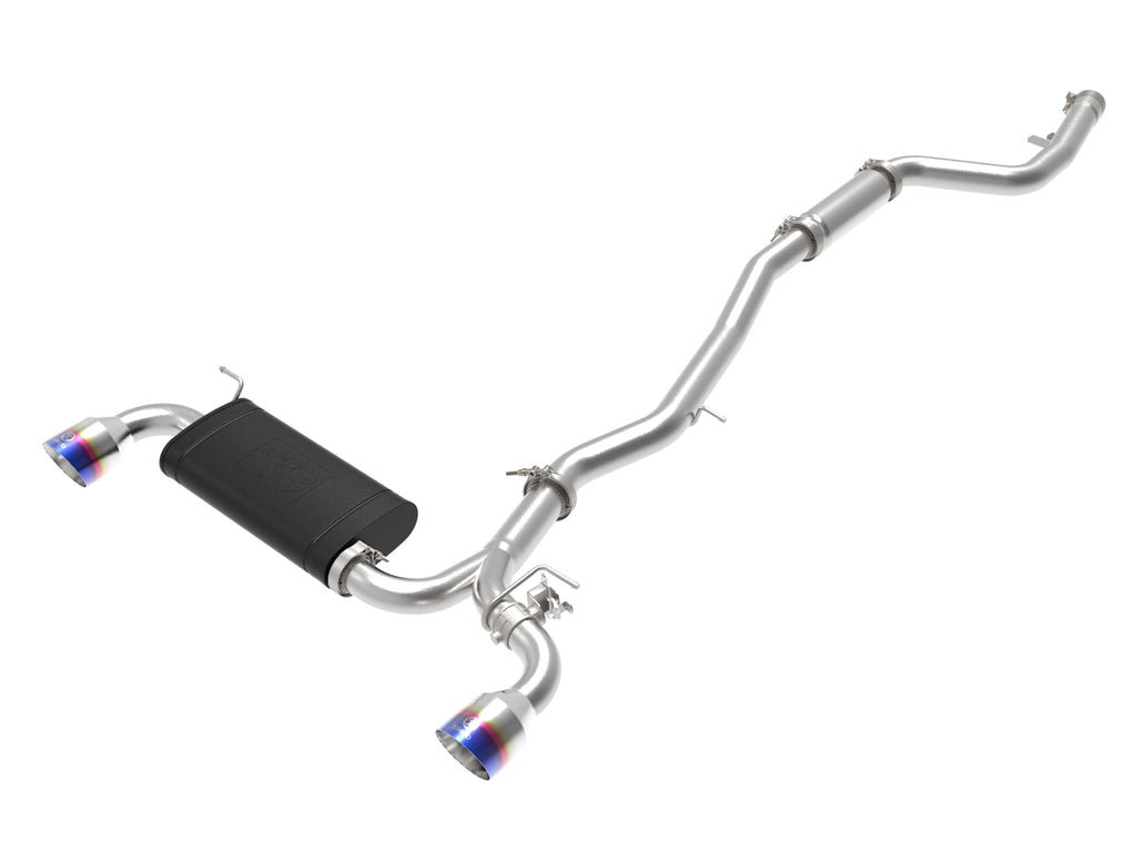 aFe POWER Takeda 2020 Toyota Supra L6-3.0L (t) 3in-2.5in 304 SS CB Exhaust Blue Flame Tips aFe AFE49-36043-L