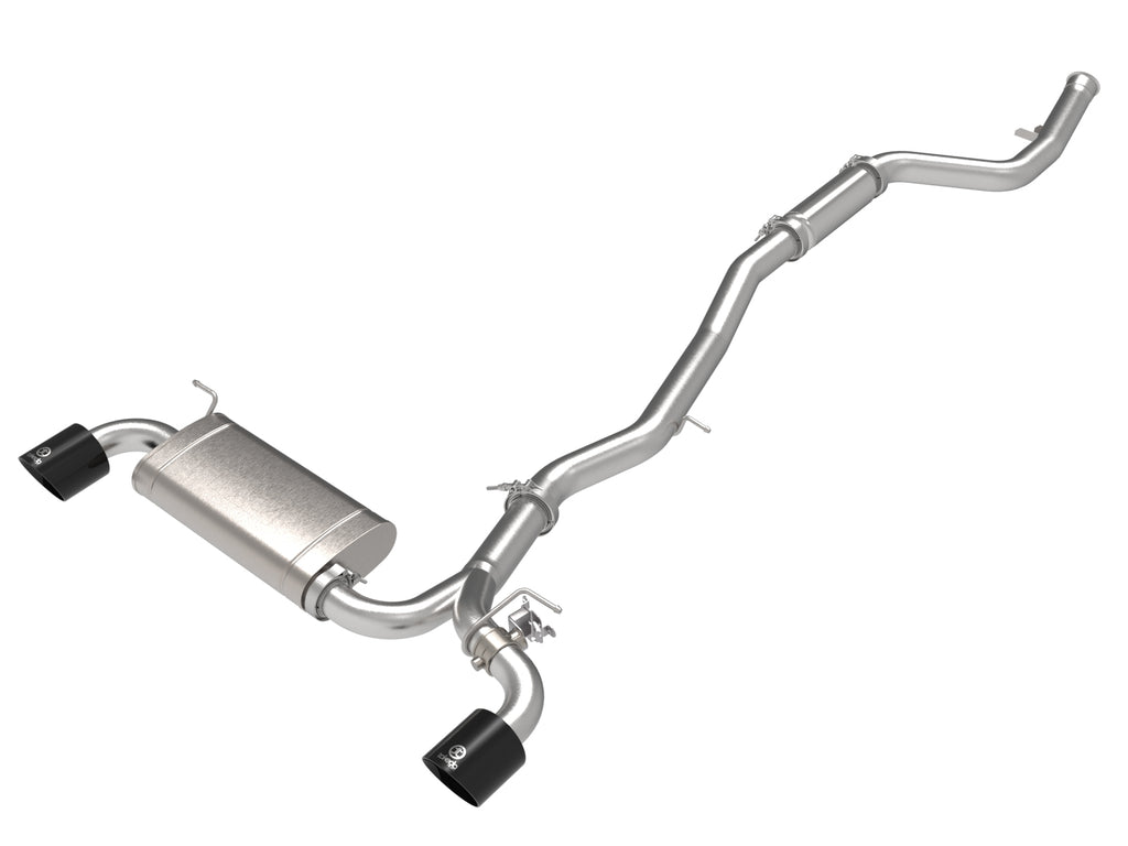 aFe POWER Takeda 2021 Toyota Supra 2.0L (t) 2.5in-3in 304 SS CB Exhaust w/ Black Tips aFe AFE49-36050-B