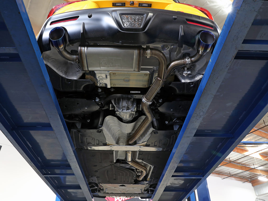 aFe POWER Takeda 2021 Toyota Supra 2.0L (t) 2.5in-3in 304 SS CB Exhaust w/ Blue Tips aFe AFE49-36050-L