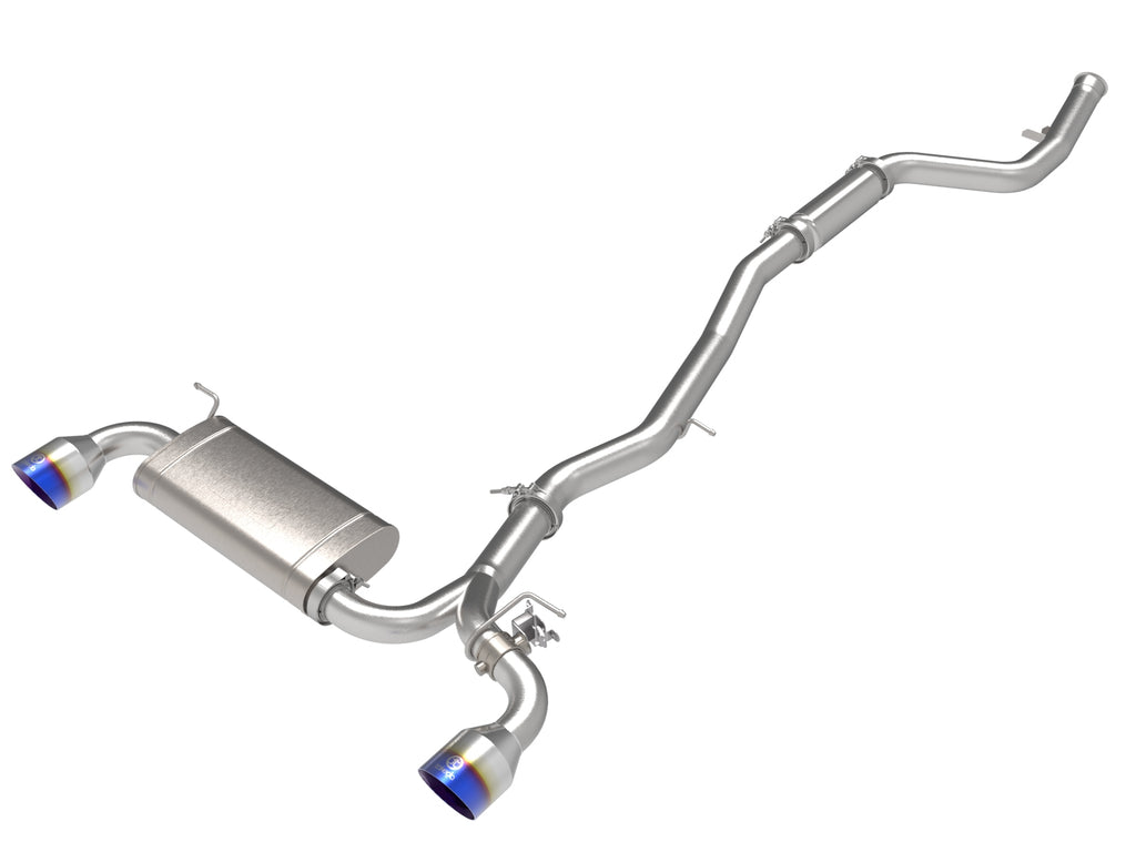aFe POWER Takeda 2021 Toyota Supra 2.0L (t) 2.5in-3in 304 SS CB Exhaust w/ Blue Tips aFe AFE49-36050-L