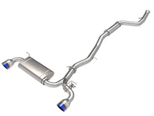 Load image into Gallery viewer, aFe POWER Takeda 2021 Toyota Supra 2.0L (t) 2.5in-3in 304 SS CB Exhaust w/ Blue Tips aFe AFE49-36050-L