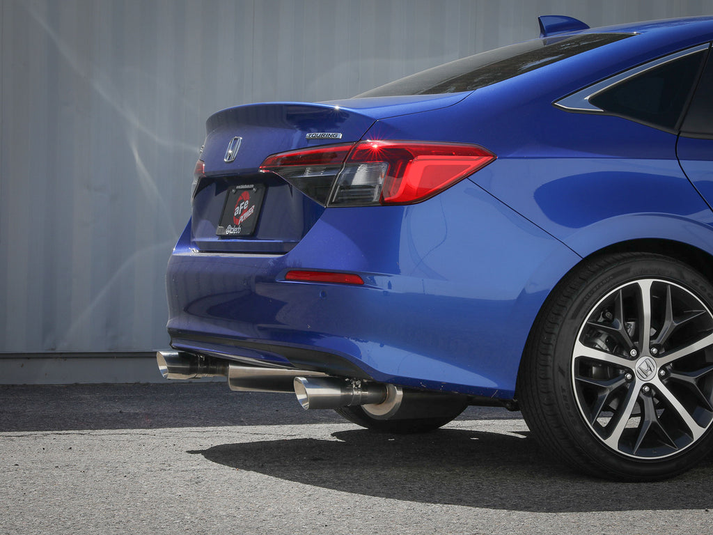 aFe POWER Takeda 2022 Honda Civic Stainless Steel Cat-Back Exhaust System w/ Polished Tip aFe AFE49-36628-P