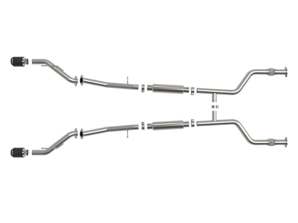aFe POWER Takeda 2023 Nissan Z 2 1/2in 304 SS Cat-Back Exhaust System w/ Carbon Fiber Tips aFe AFE49-36138-C