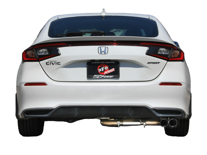 aFe POWER Takeda 2.5in 304 SS Cat-Back Exhaust w/ Polished Tips 22-25 Honda Civic L4-2.0L aFe AFE49-36631-P