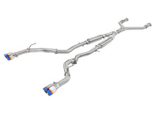 Load image into Gallery viewer, aFe POWER Takeda 2.5in 304 SS CB Exhaust w/ Blue Flame Tips 17-19 Infiniti Q60 V6-3.0L (tt) aFe AFE49-36134NM-L