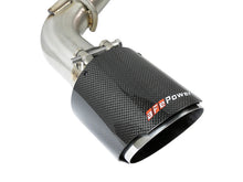 Load image into Gallery viewer, aFe POWER Takeda 2.5in 304 SS CB Exhaust w/ Carbon Fiber Tips 17-19 Infiniti Q60 V6-3.0L (tt) aFe AFE49-36134NM-C