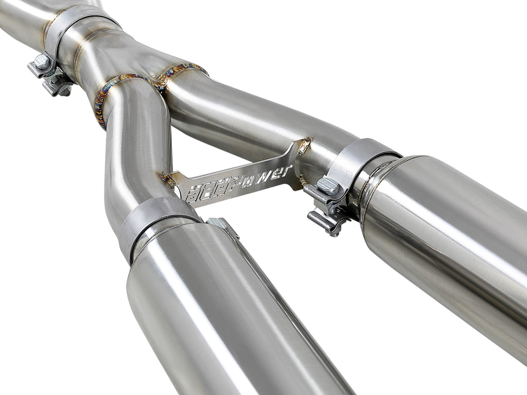 aFe POWER Takeda 2.5in 304 SS CB Exhaust w/ Polished Tips 17-19 Infiniti Q60 V6-3.0L (tt) aFe AFE49-36134NM-P