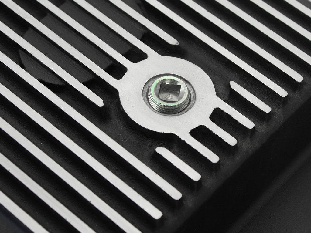 aFe Power Transmission Pan Black Machined 11-14 Ford 6R140 Trucks V8 6.7L (td) aFe AFE46-70182