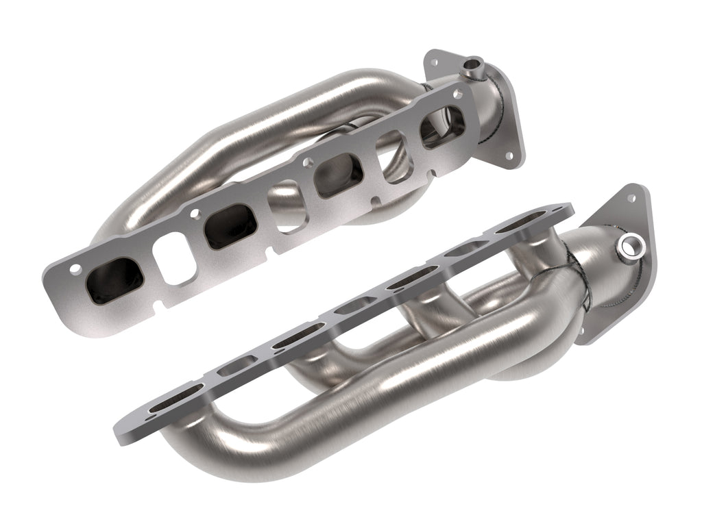 aFe Power Twisted Steel 304SS Shorty Header 2021+ Ram 1500 TRX V8-6.2L (uncoated) aFe AFE48-32030