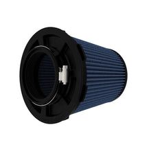 Load image into Gallery viewer, aFe Power 20-91211R air filter side profile showing the inverted top inlet opening and molded flow-control ring
