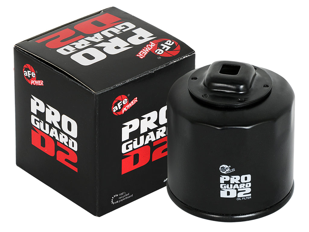 aFe Pro GUARD D2 Oil Filter 02-17 Nissan Cars L4/ 04-17 Subaru Cars H4 (4 Pack) aFe AFE44-LF017-MB