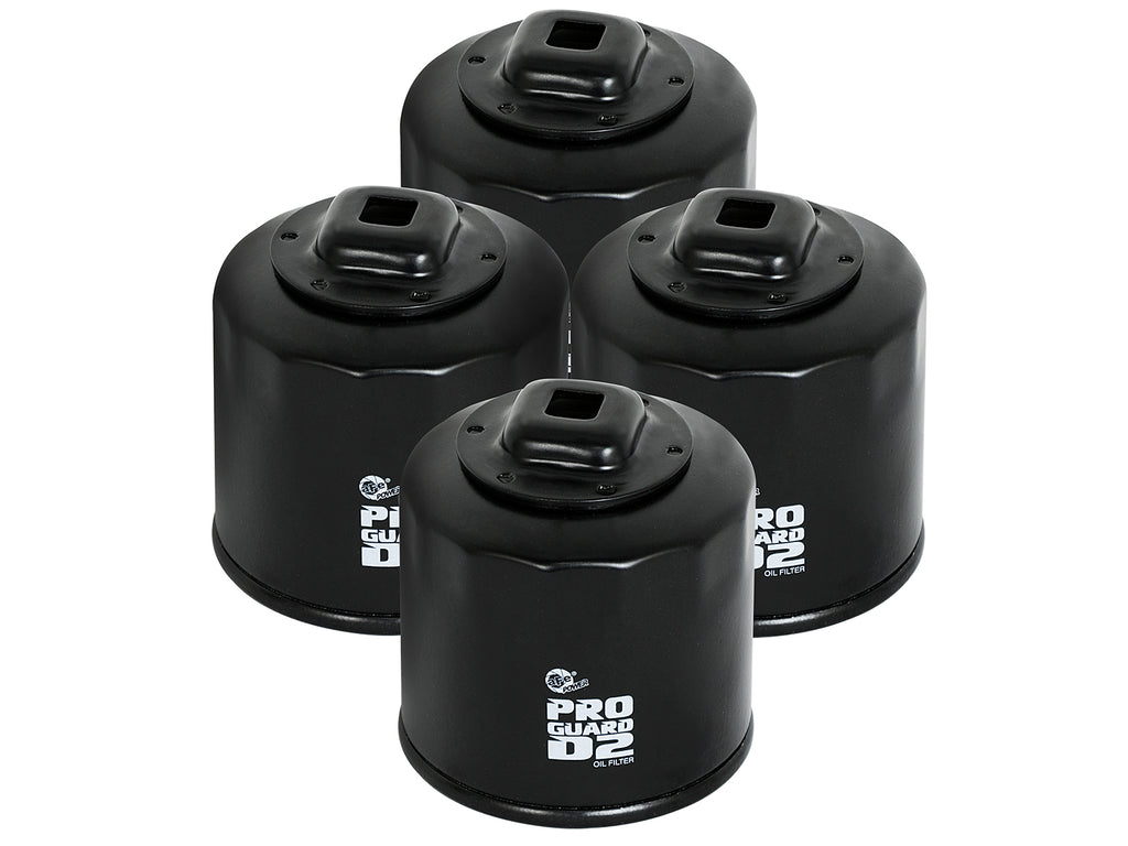 aFe Pro GUARD D2 Oil Filter 02-17 Nissan Cars L4/ 04-17 Subaru Cars H4 (4 Pack) aFe AFE44-LF017-MB