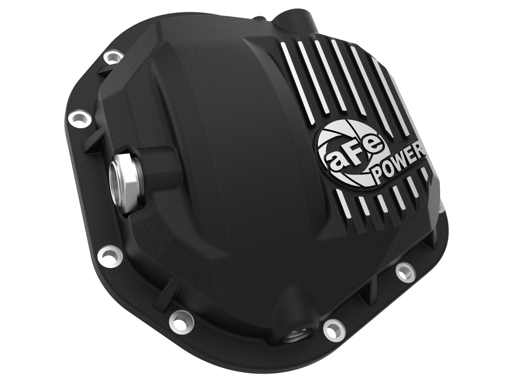 aFe Pro Series Dana 60 Front Differential Cover Black w/ Machined Fins 17-20 Ford Trucks (Dana 60) aFe AFE46-71100B