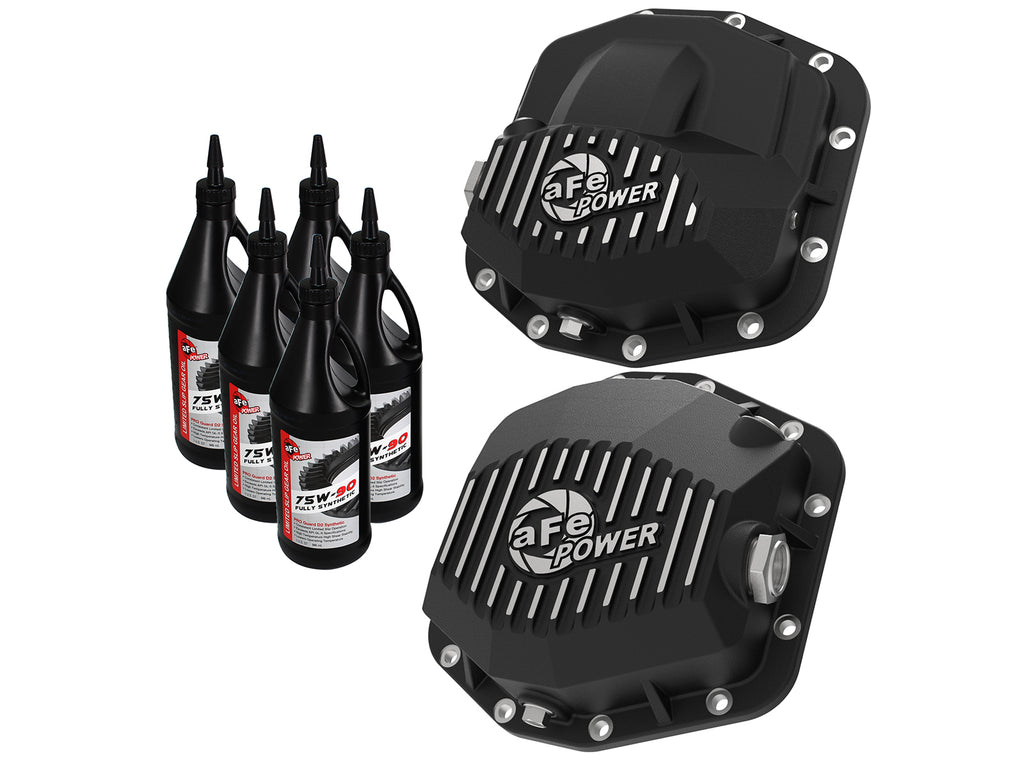 aFe Pro Series Front and Rear Diff Cover Kit w/ Oil 2018+ Jeep Wrangler (JL) V6 3.6L (Dana M220) aFe AFE46-7100AB