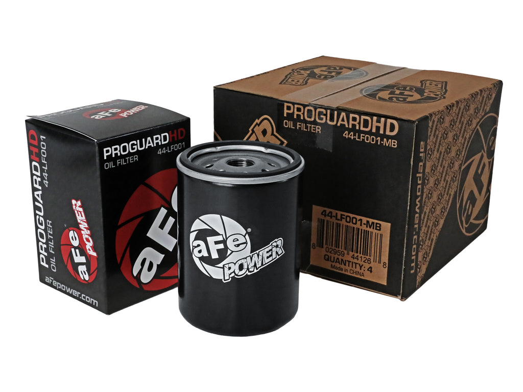 aFe ProGuard D2 Fluid Filters Oil for 01-17 GM Diesel Trucks V8-6.6L (4 Pack) aFe AFE44-LF001-MB