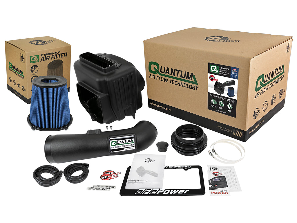 aFe Quantum Pro 5R Cold Air Intake System 17-18 GM/Chevy Duramax V6-6.6L L5P - Oiled aFe AFE53-10007R