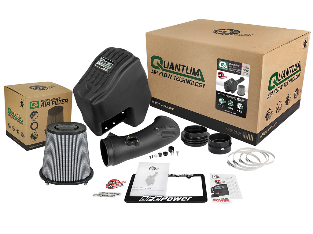 aFe Quantum Pro DRY S Cold Air Intake System 11-16 Ford Powerstroke V8-6.7L - Dry aFe AFE53-10003D