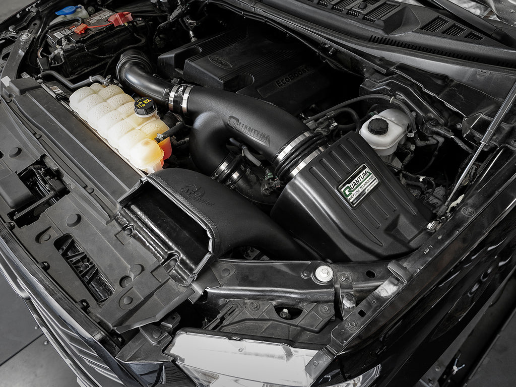 aFe Quantum Pro DRY S Cold Air Intake System 15-18 Ford F150 EcoBoost V6-3.5L/2.7L - Dry aFe AFE53-10008D