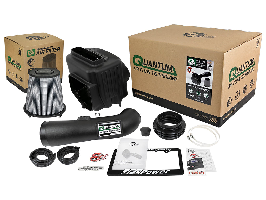 aFe Quantum Pro DRY S Cold Air Intake System 17-18 GM/Chevy Duramax V8-6.6L L5P - Dry aFe AFE53-10007D