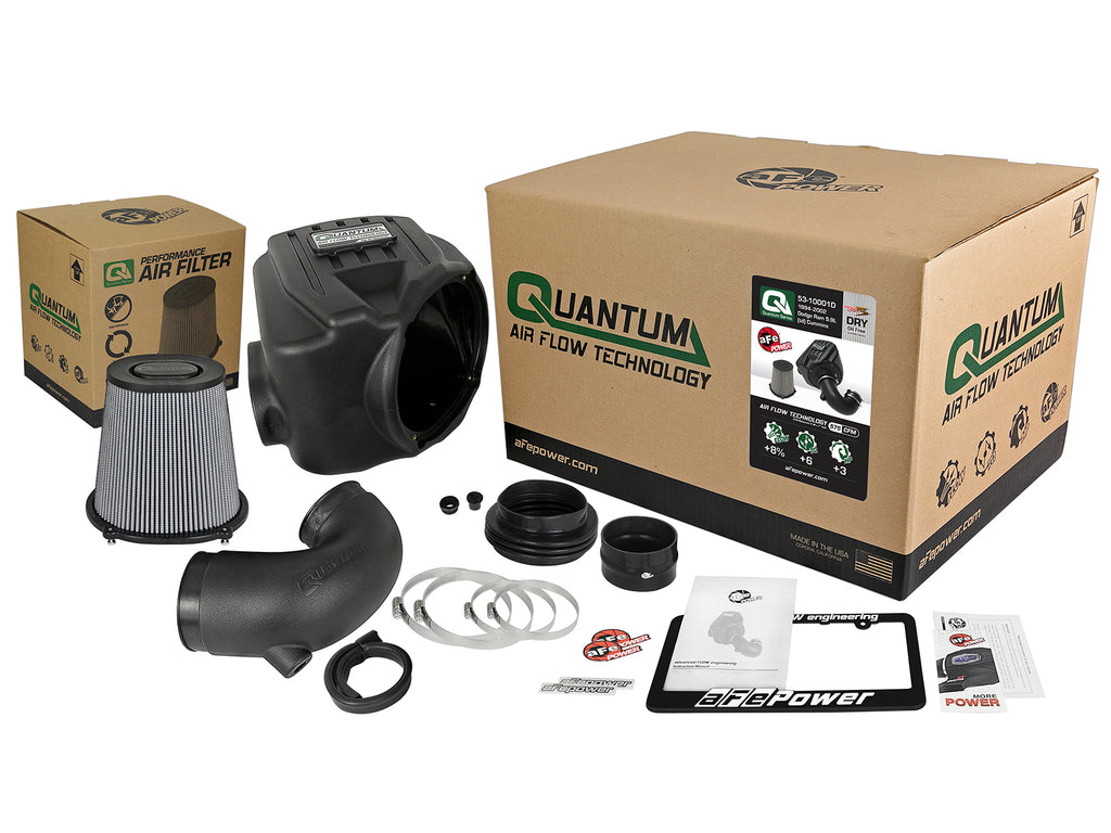 aFe Quantum Pro DRY S Cold Air Intake System 94-02 Dodge Cummins L6-5.9L - Dry aFe AFE53-10001D