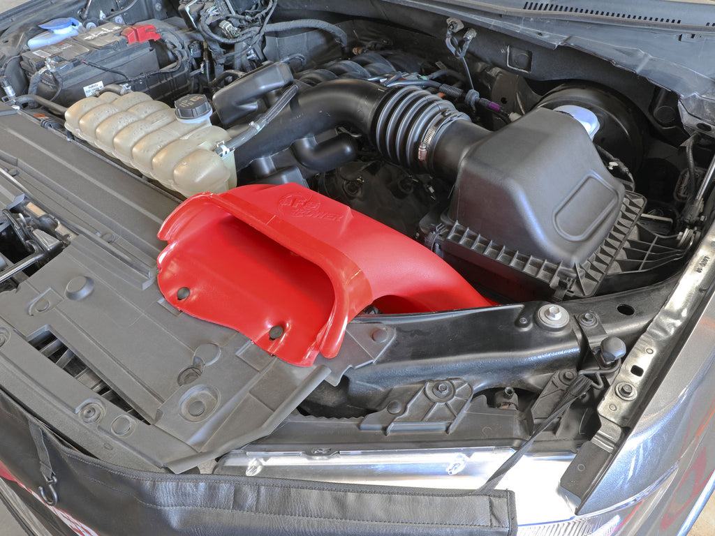 aFe Rapid Induction Dynamic Air Scoop 2021+ Ford F-150V6/V8 - Red aFe AFE52-10010SR