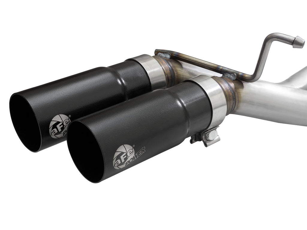 aFe Rebel Exhausts 3in SS Cat-Back 15-16 Ford F-150 EcoBoost V6 2.7/3.5L V8 5.0L w/ Black Tips aFe AFE49-43081-B