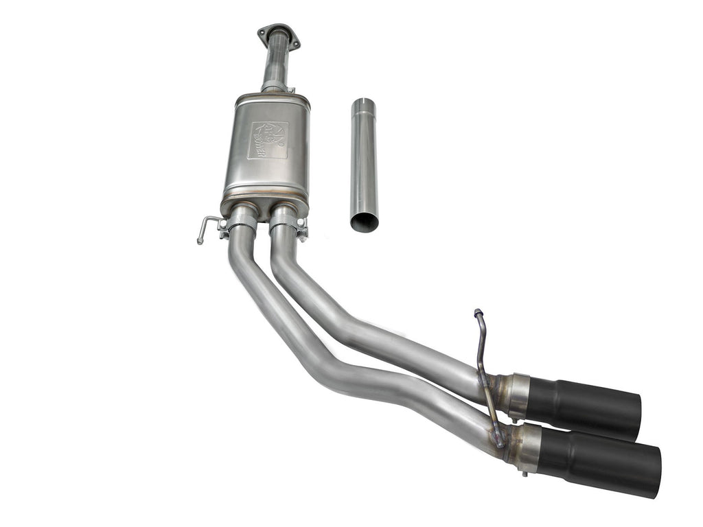 aFe Rebel Exhausts 3in SS Cat-Back 15-16 Ford F-150 EcoBoost V6 2.7/3.5L V8 5.0L w/ Black Tips aFe AFE49-43081-B
