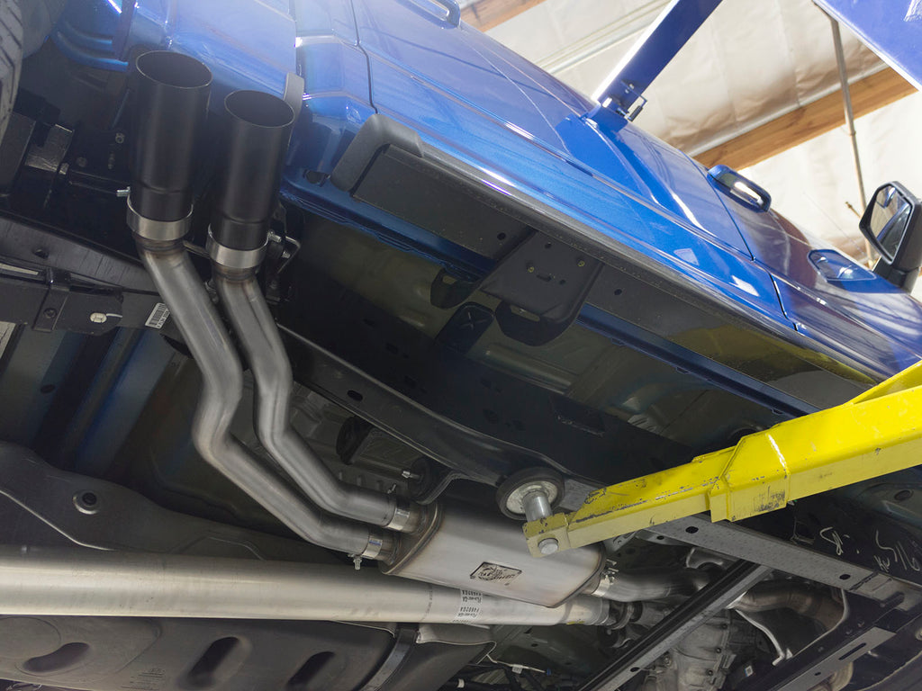 aFe Rebel Exhausts 3in SS Cat-Back 15-16 Ford F-150 EcoBoost V6 2.7/3.5L V8 5.0L w/ Black Tips aFe AFE49-43081-B