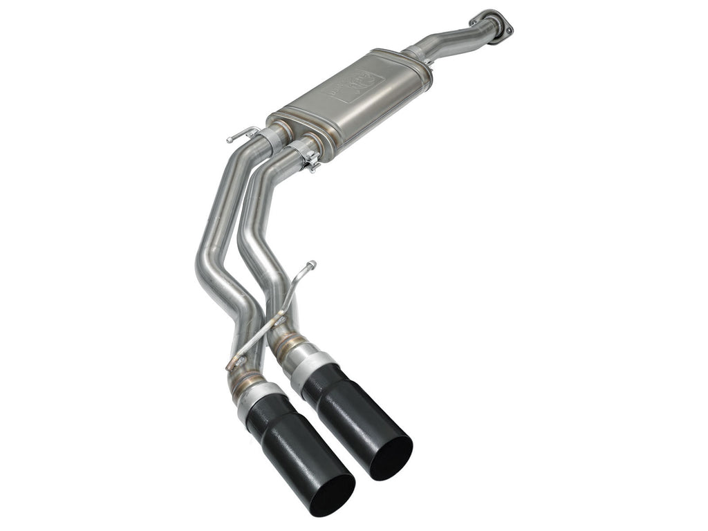 aFe Rebel Exhausts 3in SS Cat-Back 15-16 Ford F-150 EcoBoost V6 2.7/3.5L V8 5.0L w/ Black Tips aFe AFE49-43081-B