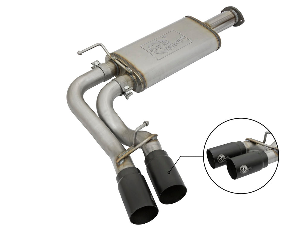 aFe Rebel Exhausts Cat-Back SS 16 Toyota Tacoma V6-3.5L w/ Black Tips aFe AFE49-46032-B