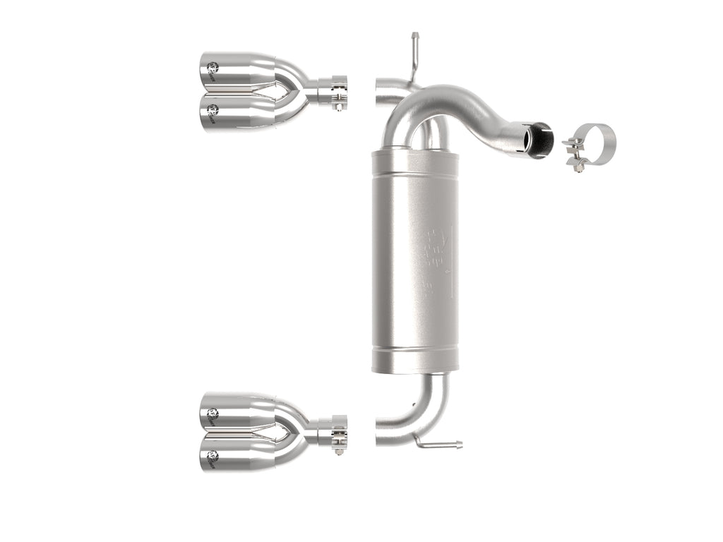 aFe Rebel Series 2.5in 409 SS Axle-Back Exhaust Polished 07-18 Jeep Wrangler (JK) V6-3.6L/3.8L aFe AFE49-48086-P