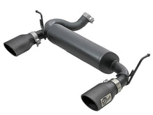 Load image into Gallery viewer, aFe Rebel Series 2.5in 409 SS Axle-Back Exhaust w/ Black Tips 2007+ Jeep Wrangler (JK) V6 3.6L/3.8L aFe AFE49-48061-B