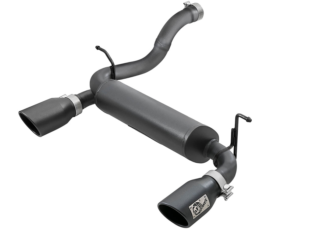 aFe Rebel Series 2.5in 409 SS Axle-Back Exhaust w/ Black Tips 2018+ Jeep Wrangler (JL) V6 3.6L aFe AFE49-48067-B