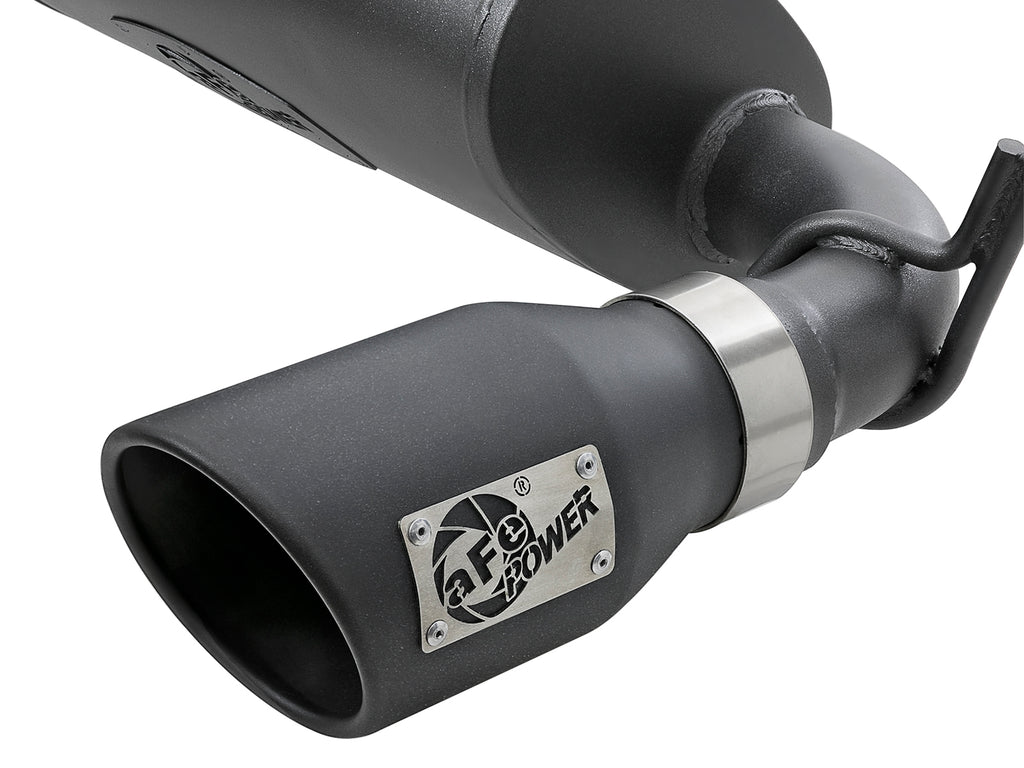 aFe Rebel Series 2.5in 409 SS Cat-Back Exhaust w/ Black Tips 2007+ Jeep Wrangler (JK) V6 3.6L/3.8L aFe AFE49-48062-B