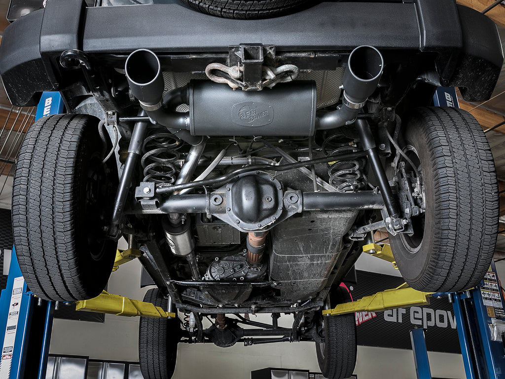 aFe Rebel Series 2.5in 409 SS Cat-Back Exhaust w/ Black Tips 2007+ Jeep Wrangler (JK) V6 3.6L/3.8L aFe AFE49-48062-B