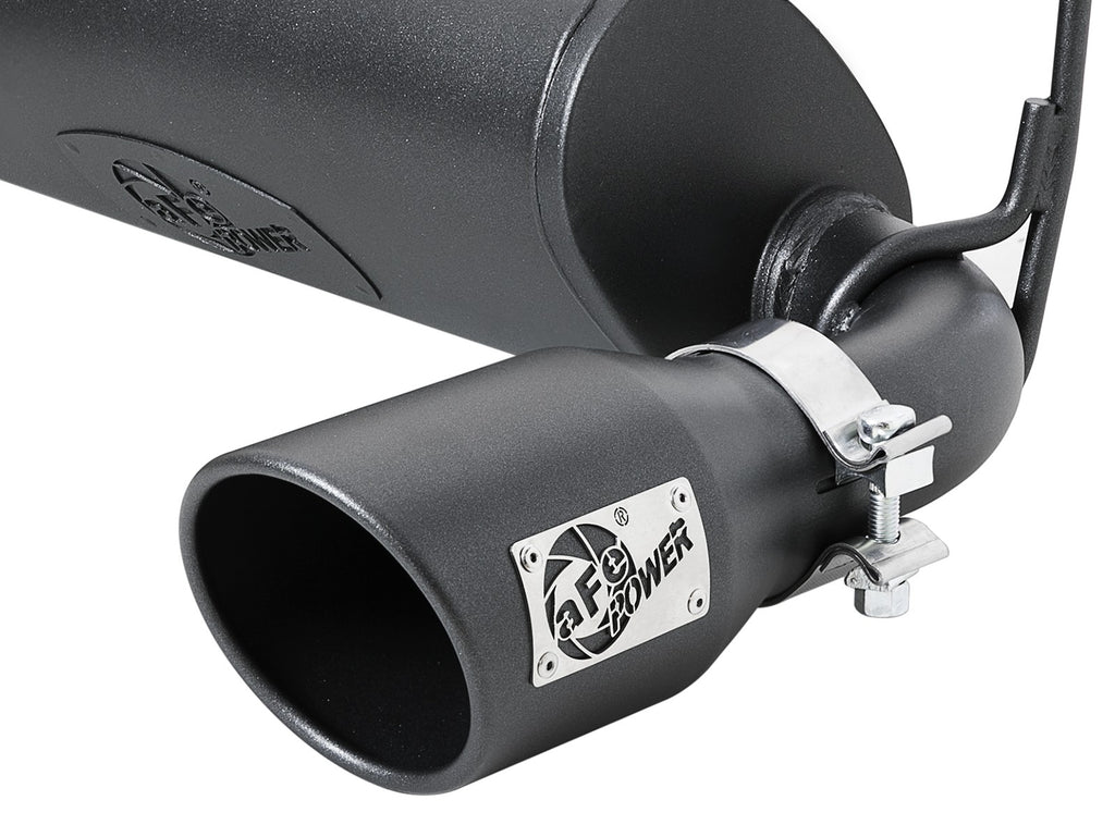 aFe Rebel Series 409 Stainless Steel Cat-Back Exhaust 18-21 Jeep Wrangler JL 2.0L (t) - Black Tip aFe AFE49-48096-B