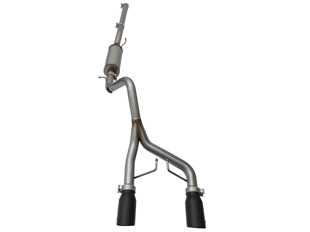 aFe Rebel Series CB 2.5in Dual Center Exit SS Exhaust w/ Black Tips 07-15 Jeep Wrangler 3.6L/3.8L V6 aFe AFE49-48056-B