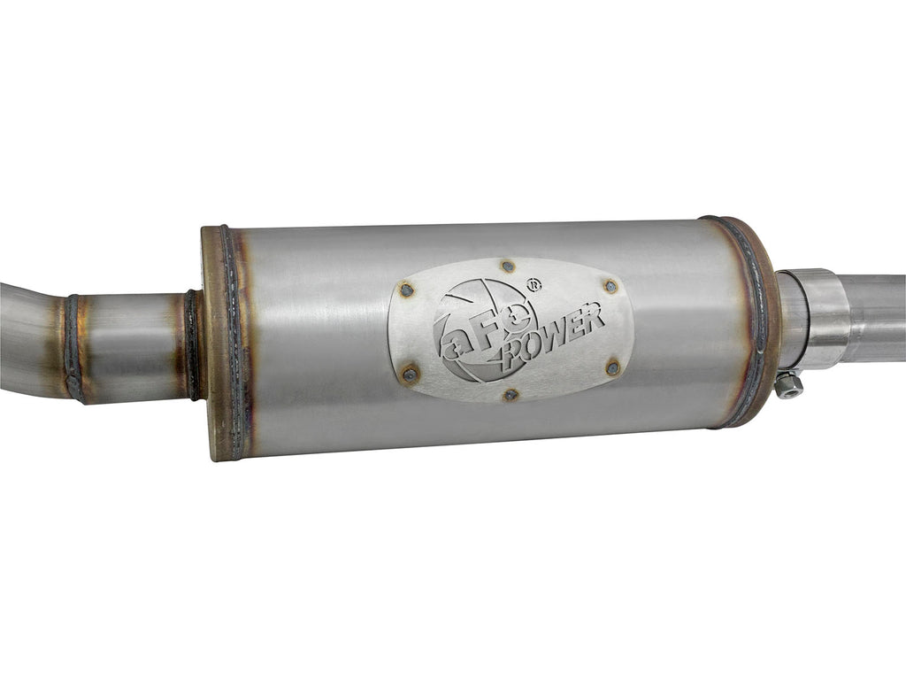 aFe Rebel Series CB 2.5in Dual Center Exit SS Exhaust w/ Black Tips 07-15 Jeep Wrangler 3.6L/3.8L V6 aFe AFE49-48056-B