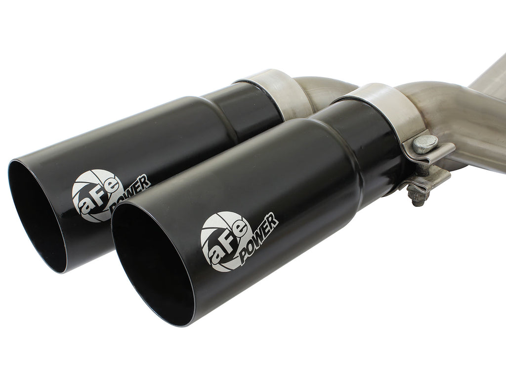 aFe Rebel Series Exhaust SS Front Side Exit CB w/ Black Tips 10-14 Ford F150 Ecoboost V8 6.2L aFe AFE49-43071-B