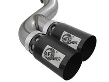 Load image into Gallery viewer, aFe Rebel XD 4in SS DPF-Back Exhaust 17-18 Ford Diesel Trucks V8-6.7L (td) w/ Dual Black Tips aFe AFE49-43102-B