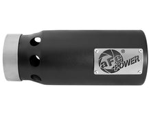 Load image into Gallery viewer, aFe SATURN 4S 4in SS Intercooled Exhaust Tip - Black 4in In x 5in Out x 12in L Bolt-On aFe AFE49T40501-B122