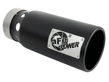 Load image into Gallery viewer, aFe SATURN 4S 4in SS Intercooled Exhaust Tip - Black 4in In x 5in Out x 12in L Bolt-On aFe AFE49T40501-B122