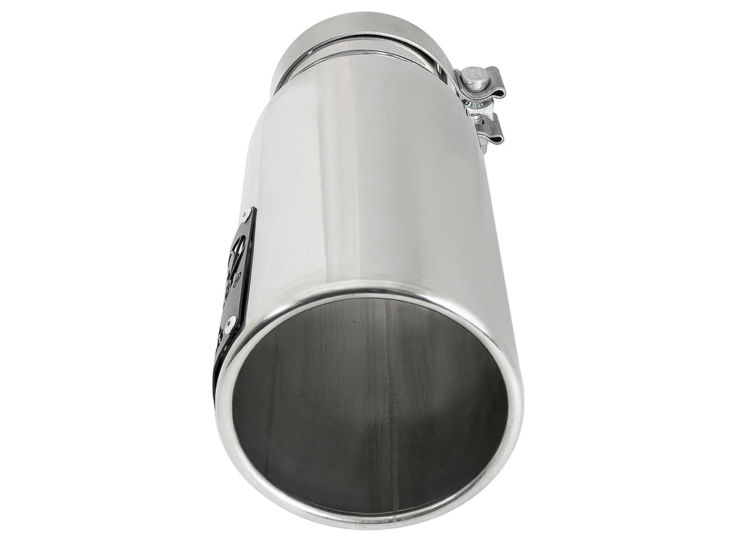 aFe SATURN 4S 4in SS Intercooled Exhaust Tip - Polished 4in In x 5in Out x 12in L Bolt-On aFe AFE49T40501-P122