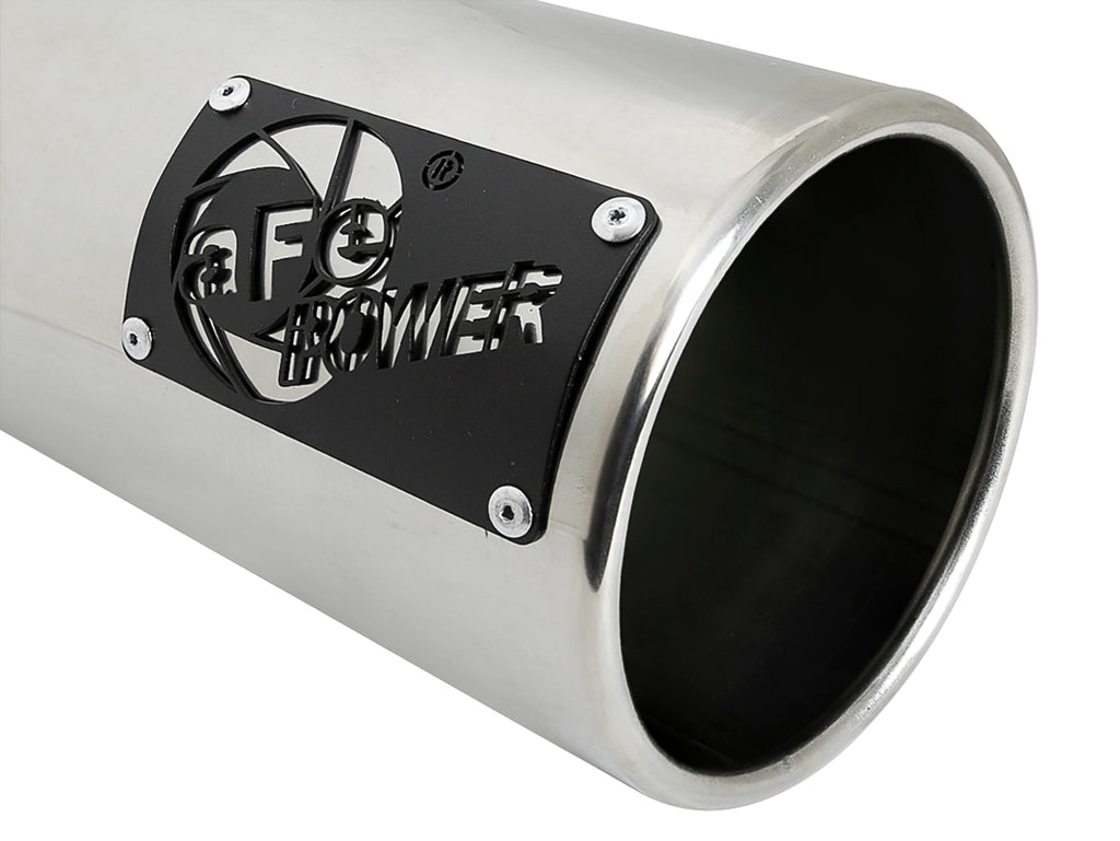aFe SATURN 4S 4in SS Intercooled Exhaust Tip - Polished 4in In x 5in Out x 12in L Bolt-On aFe AFE49T40501-P122